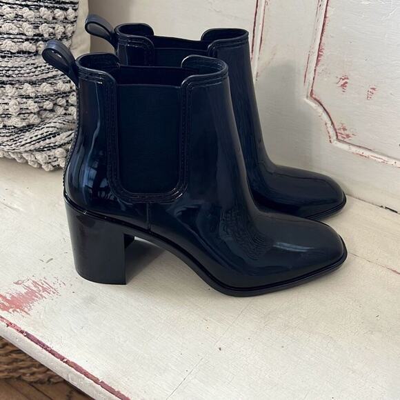 New Jeffrey Campbell size 9 black Hurricane2 rain booties boots - Picture 1 of 3